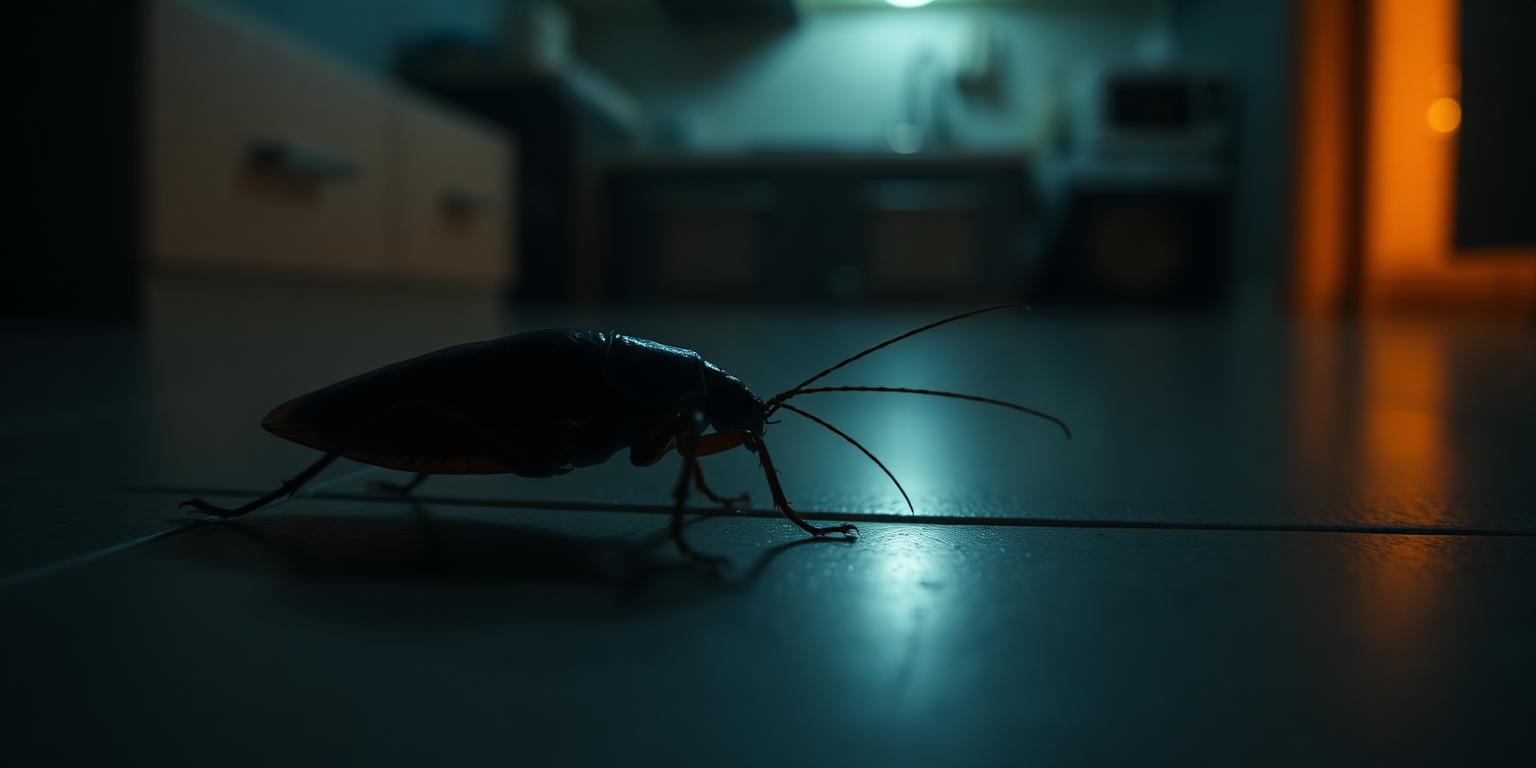 Cockroach harbourage behind kitchen equipment